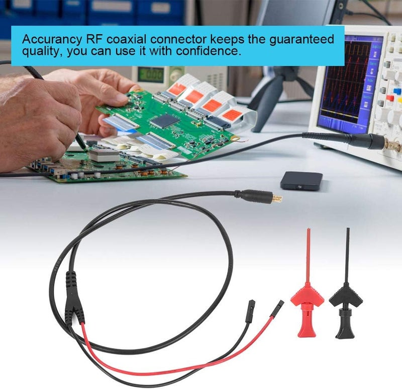 Test Cable Oscilloscopes, RG174 Test Cable Jumper Wire Connector with 2mm Testing Hook Opening, Jumper Wire Oscilloscope Kit - Image 2