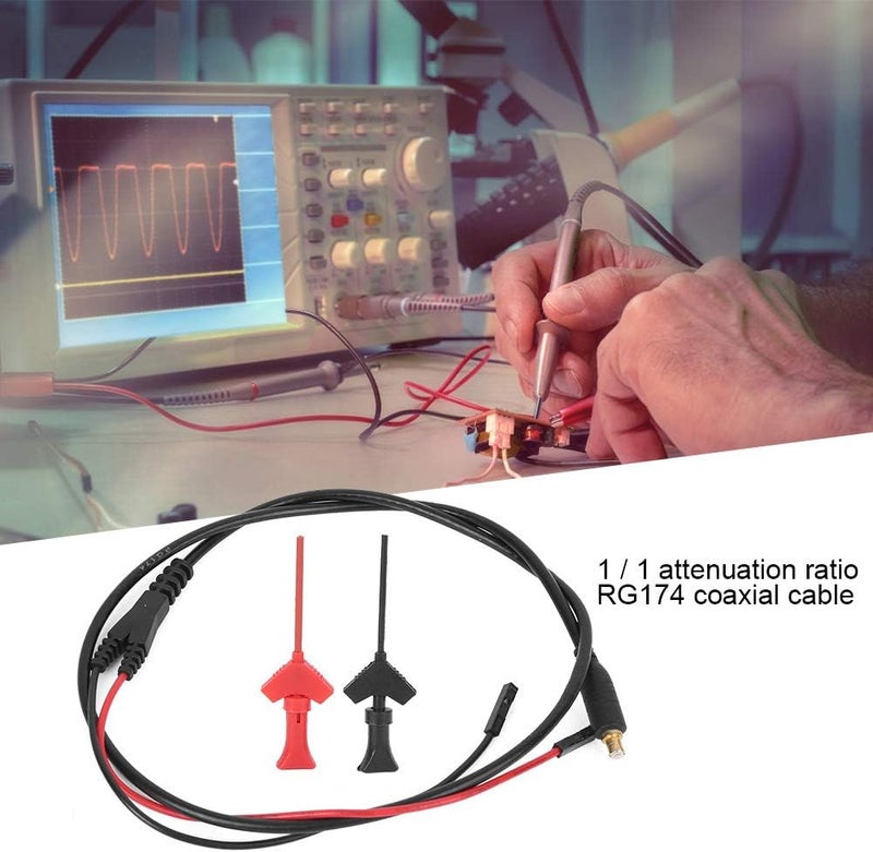 Test Cable Oscilloscopes, RG174 Test Cable Jumper Wire Connector with 2mm Testing Hook Opening, Jumper Wire Oscilloscope Kit - Image 3
