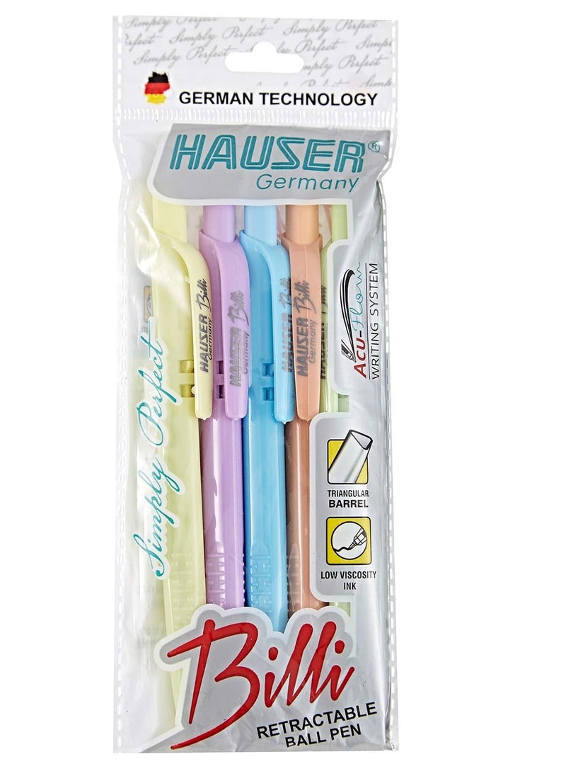 Hauser Germany - Hauser Germany Billi Blue Ball Pen, Pack of 5 - Image 1