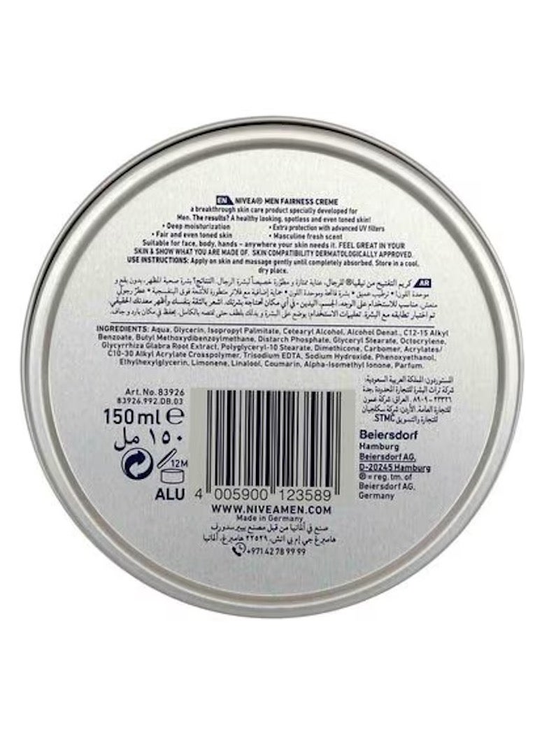 NIVEA MEN FAIRNESS CREME FACE · BODY · HANDS 150 ml - Image 2
