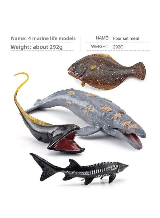 Cross-border Hot Sale Simulation Ocean Model Toy Whale Flounder Aquarium Model Children's Science And Education Toy