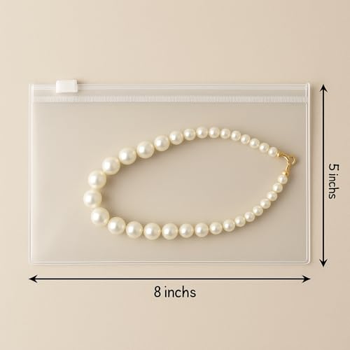 Nibbler 25 Piece (21x13 cm) Jewellery Organiser, Transparent Clear Zip Lock Pouch Storage Care for Earring, Ring, Stone, Necklace (Clear Transparent) (25 Pouch) - Image 5