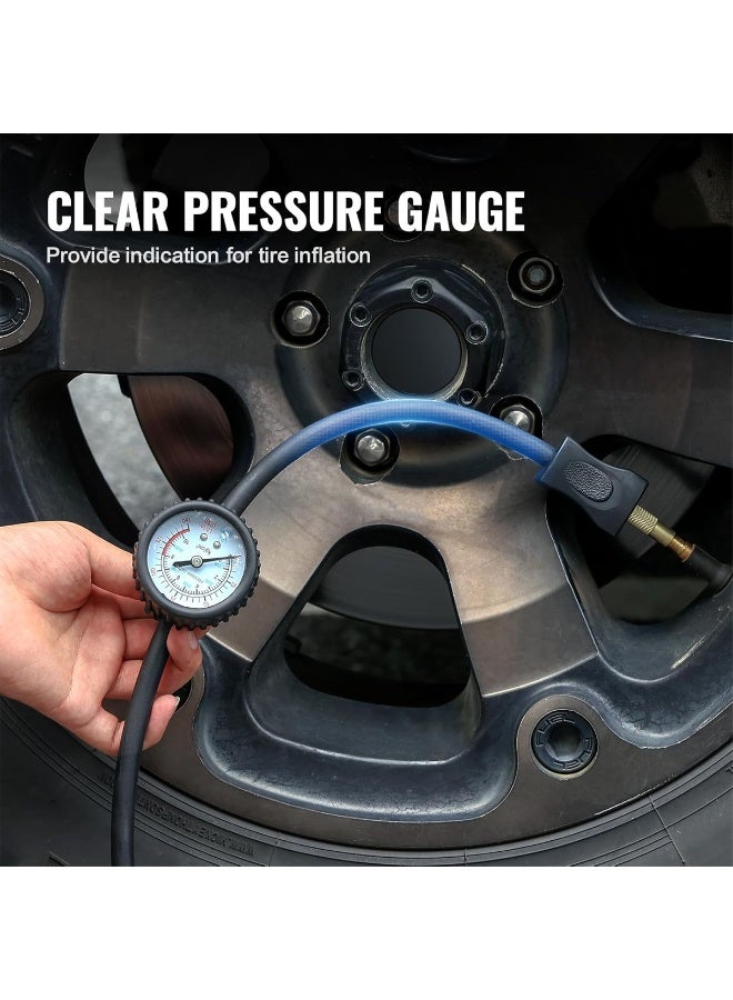 Roca Heavy Duty Dual Cylinder Car Air Compressor 150 PSI, 300 LPM | 12V Portable Tire Inflator Pump with Gauge, 50A Battery Clamps, 5m Hose, Fast Inflation for Car, SUV, 4x4, Truck, Van, Bikes, Rafts, Sports Equipment + Carry Bag - Image 4