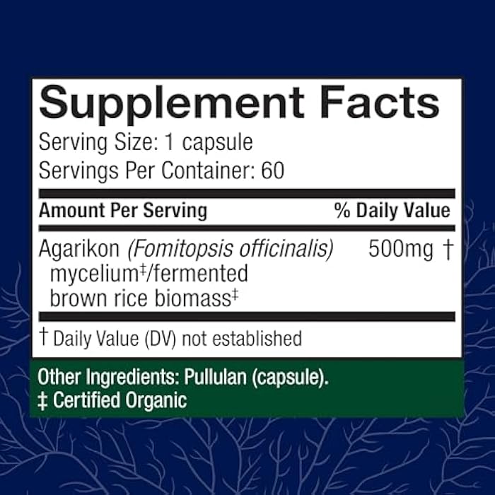 Host Defense Agarikon Capsules - Immune System Support Supplement - Mushroom Supplement to Aid Immune Functions & Cell Strength - Herbal Dietary Supplement - 60 Capsules (60 Servings)* - Image 2