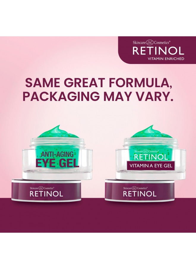 RETINOL Retinol Vitamin A Eye Gel - Anti-Aging, Reduces Puffiness & Dark Circles, Restores Elasticity, 15ml  - Image 3