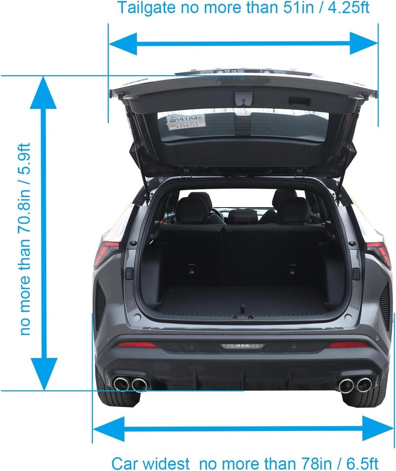 HREFEU SUV Tailgate Tent with Awning - Waterproof UPF 50+, Green, Fits Most SUVs, 5 Person Capacity - Image 4