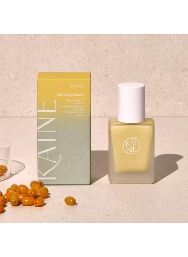 KAINE Vita Drop Serum Hydrating Serum with 73 Vitamin Tree Fruit Extract 3 Niacinamide and Triple Hyaluronic Acid for Moisture and Skin Balance 101 floz30ml - Image 3