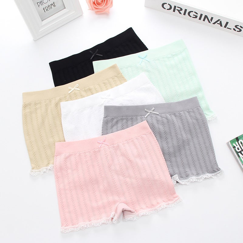 Ladies Seamless Summer Safety Shorts Lace Panties White  - Image 1