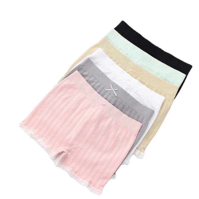 Ladies Seamless Summer Safety Shorts Lace Panties White  - Image 5