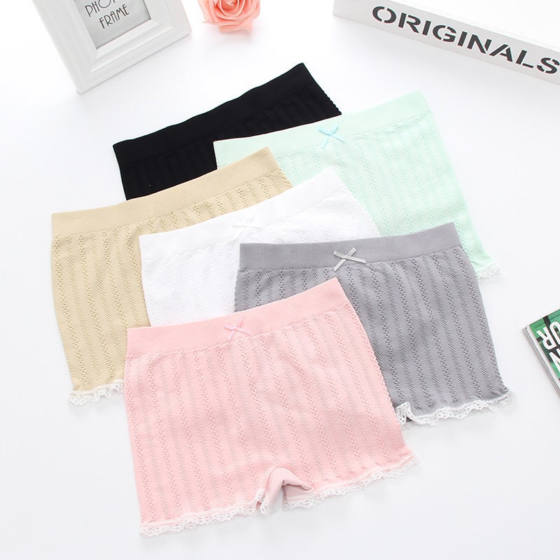 Ladies Seamless Summer Safety Shorts Lace Panties White  - Image 2