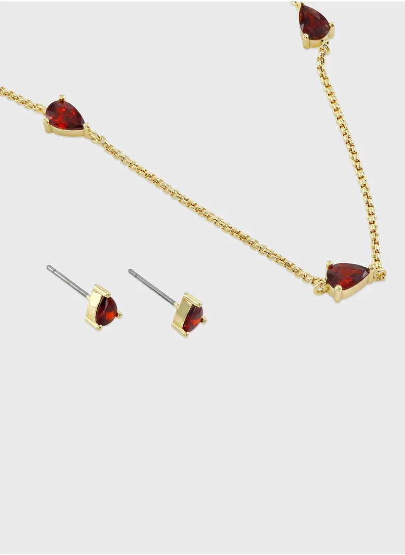 باكلي لندن Siam Dainty Stud And Choker Set