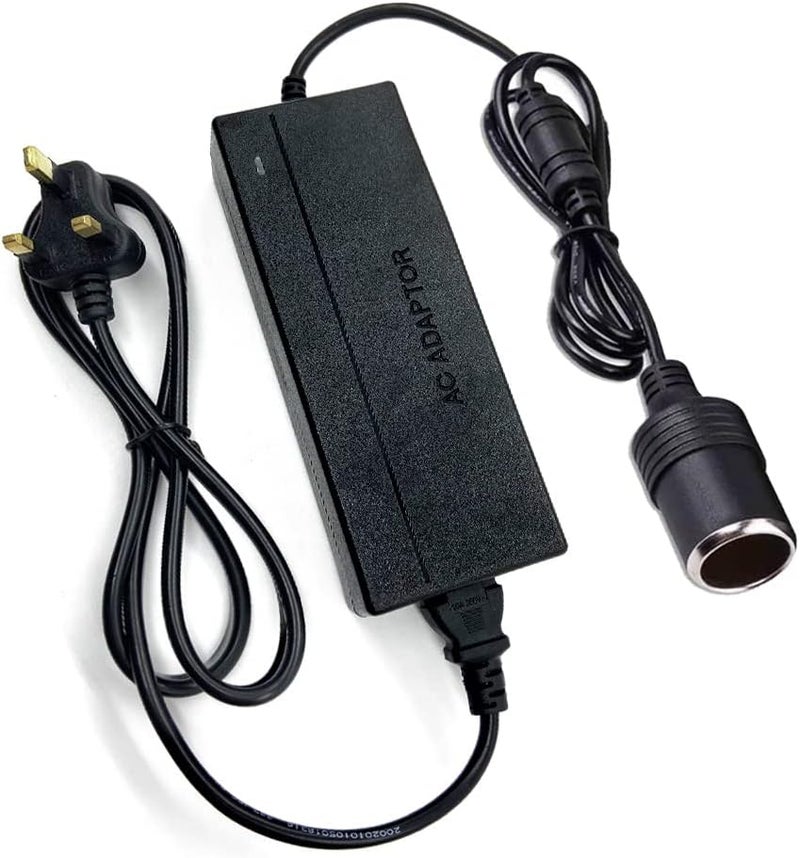 PADOM AC to DC Converter 100V ~ 240V to (12V 5A 60W) Power Supply Adapter Cigarette Lighter Socket AC/DC Transformer for Vacuum Cleaner, Refrigerator and Other Devices (12V 5A 60W) - Image 1