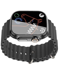 Zoom Plus Watch 8 Ultra Bluetooth Calling Fitness Tracker With Heart Rate Sleep Monitor Smart Watch Black  - Image 2