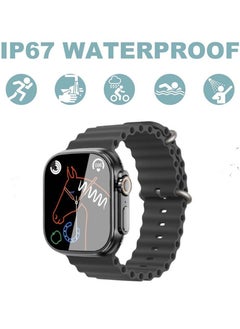 Zoom Plus Watch 8 Ultra Bluetooth Calling Fitness Tracker With Heart Rate Sleep Monitor Smart Watch Black  - Image 3