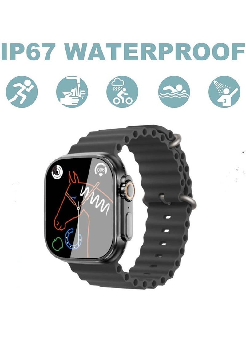 Zoom Plus - Watch 8 Ultra Bluetooth Calling Fitness Tracker With Heart Rate Sleep Monitor Smart Watch Black - Image 1