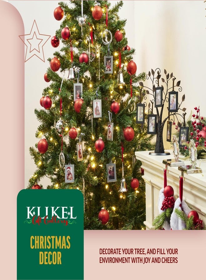 Klikel Family Tree Picture Frame Stand with 6 Hanging Photo Picture Frames - Medium Metal Tree 12 X 11 - Holds 6 Ornamental 2x3 Frames - Image 2