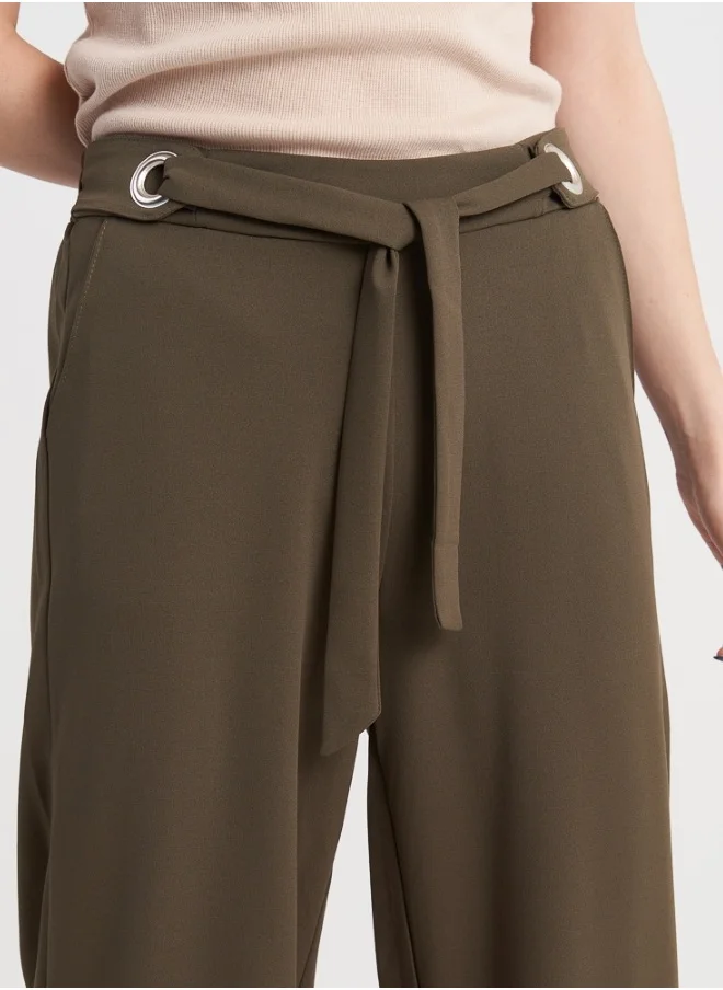 هايليز Khaki Belted Trousers