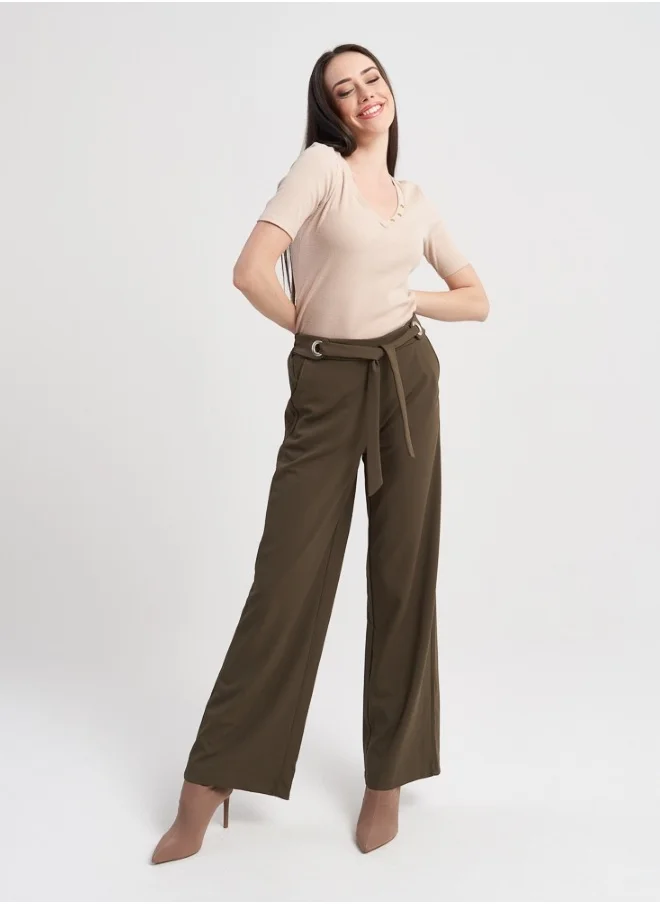 هايليز Khaki Belted Trousers