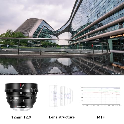 7Artisans 12mm T2.9 Large Aperture APS-C Ultra Wide Angle Cine Lens, Manual Fixed Focus Low Distortion Cinema Lens Compatible for Nikon Z Mount Z5 Z6 Z7 Z9 Z50 Z6II Z7II ZFC, Black - Image 4