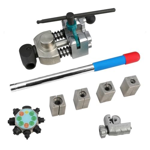 DPTOOL طقم أدوات تشكيل خطوط الفرامل DPTOOL، 45 درجة، تشكيلات مفردة، مزدوجة وفقاعات، أداة تشكيل خطوط الفرامل والأنابيب لأقطار 3/16"، 1/4"، 5/16"، 3/8" و4.75 مم، أداة تشكيل الفرامل للأنابيب المعدنية الصلبة. - Image 2