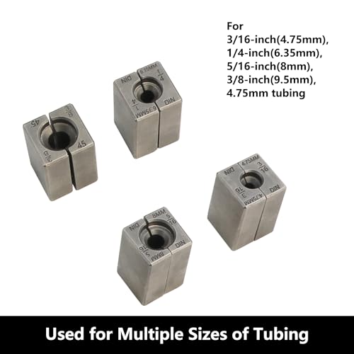 DPTOOL طقم أدوات تشكيل خطوط الفرامل DPTOOL، 45 درجة، تشكيلات مفردة، مزدوجة وفقاعات، أداة تشكيل خطوط الفرامل والأنابيب لأقطار 3/16"، 1/4"، 5/16"، 3/8" و4.75 مم، أداة تشكيل الفرامل للأنابيب المعدنية الصلبة. - Image 5