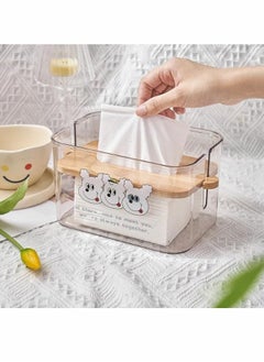 Generic Transparent Tissue Storage Box Living Room Paper Towel Holder  - Image 1