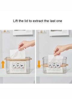 Generic Transparent Tissue Storage Box Living Room Paper Towel Holder  - Image 3