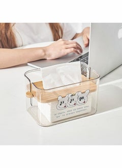 Generic Transparent Tissue Storage Box Living Room Paper Towel Holder  - Image 5