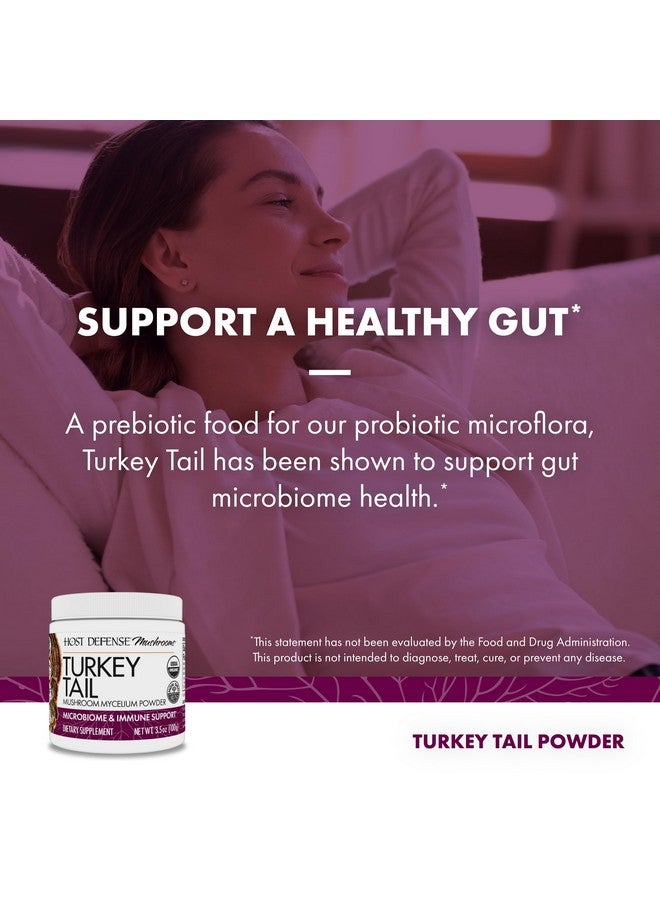 Host Defense Turkey Tail Mushroom Powder - Digestive Health & Immune Response Support Supplement - Mushroom Supplement for Gastrointestinal & Gut Microbiome Support - 3.5 oz (66 Servings)* - Image 3