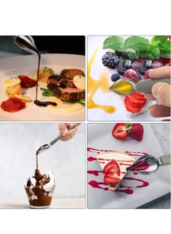 Excefore 6 Pieces Drawing Decorating Spoon Set,Plated Decorating Pencil Spoon Saucier Drizzle for Decorating, Drizzling, and Drawing on Plates, Cakes  - Image 4