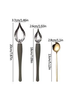 Excefore 6 Pieces Drawing Decorating Spoon Set,Plated Decorating Pencil Spoon Saucier Drizzle for Decorating, Drizzling, and Drawing on Plates, Cakes  - Image 3