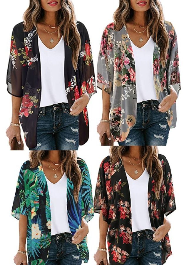 Loquat Women's Sun Protection Blouse Print Cardigan  - Image 2