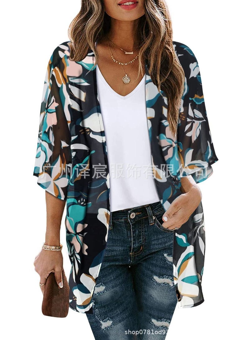 Loquat Women's Sun Protection Blouse Print Cardigan  - Image 1