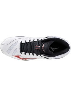 Mizuno Wave Voltage 2 Mid Unisex Volleyball Shoes White / Red  - Image 5