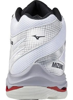 Mizuno Wave Voltage 2 Mid Unisex Volleyball Shoes White / Red  - Image 4