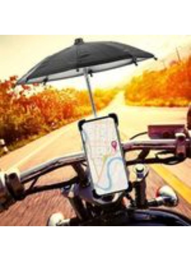 Phone Holder with Mini Sun Umbrella for Bikes 🚴‍♀️ (360° Adjustable | Full Protection) - Image 3