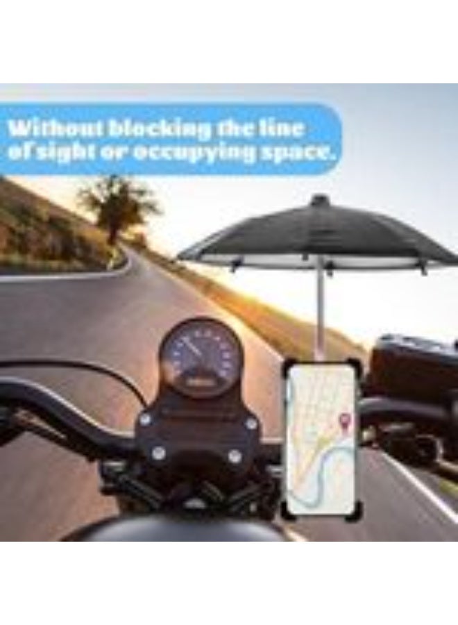 Phone Holder with Mini Sun Umbrella for Bikes 🚴‍♀️ (360° Adjustable | Full Protection) - Image 4