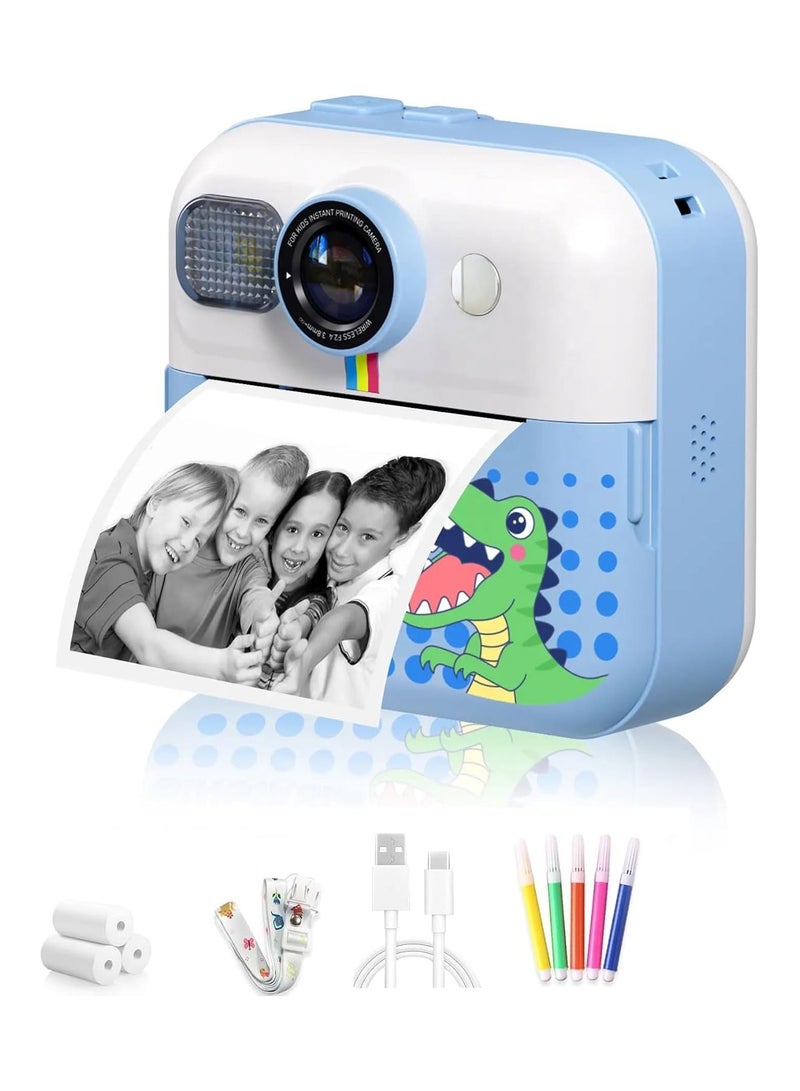 Generic Thermal Print Kids Camera | 1080P Video & Instant Selfie Printer | LED Flash & Wide-Angle Lens – Fun Gift for Boys & Girls  - Image 1