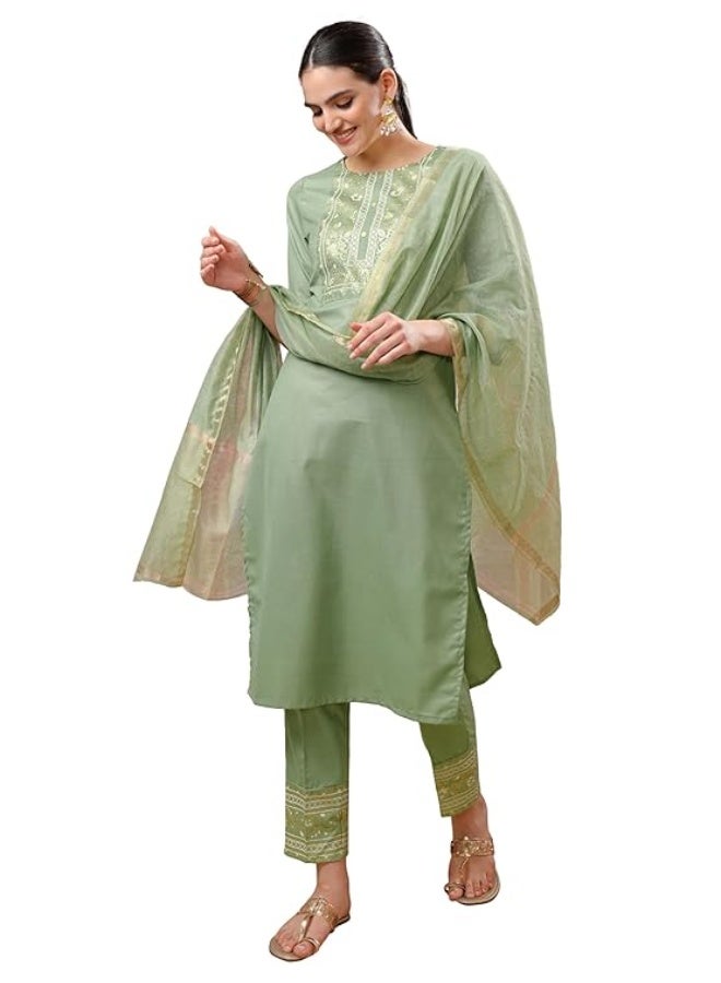 Vishudh Womens Kurta Sets 100% Polyester M - Image 1