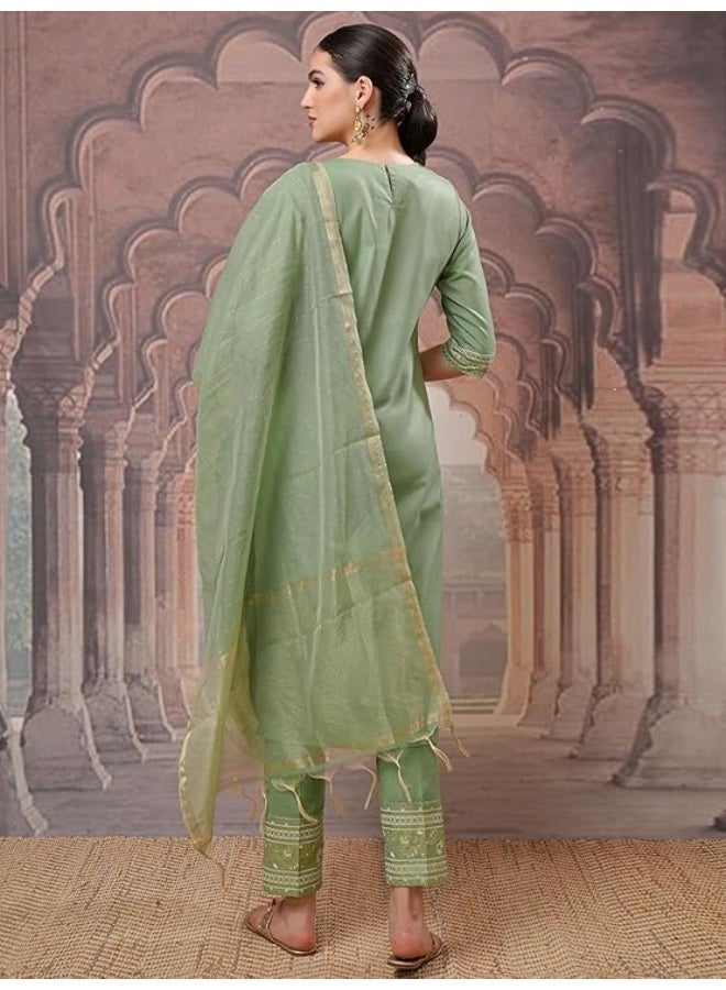 Vishudh Womens Kurta Sets 100% Polyester M - Image 5