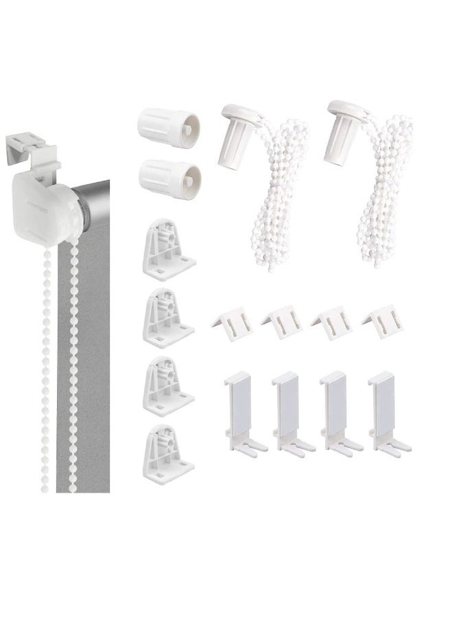 Generic Roller Blind Spares, Roller Blind Spares with Bracket and Bead Chain, Curtain Roller Accessories for Curtain Rods Roller, Blind Brackets, Long Service Life, 17 mm  - Image 1