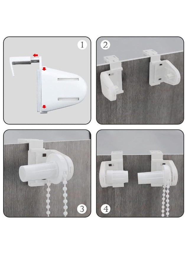Generic Roller Blind Spares, Roller Blind Spares with Bracket and Bead Chain, Curtain Roller Accessories for Curtain Rods Roller, Blind Brackets, Long Service Life, 17 mm  - Image 5