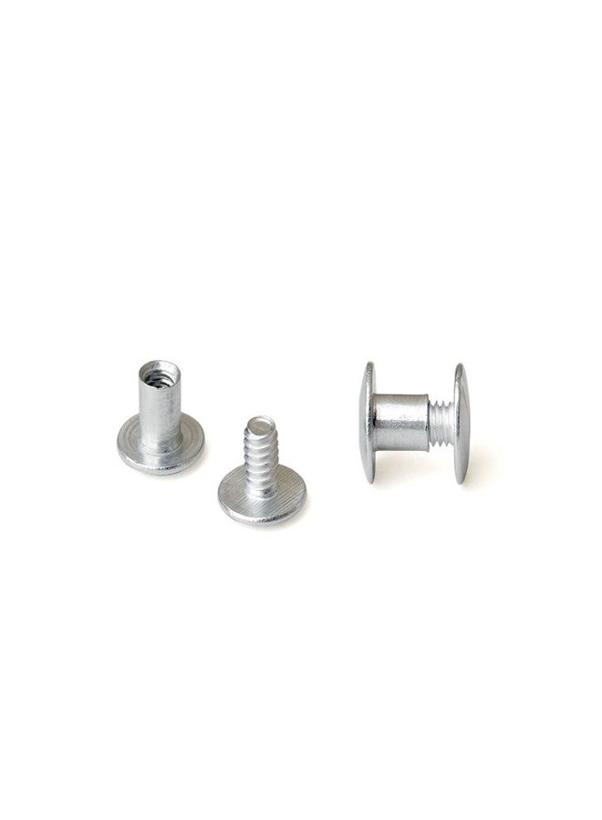 TruBind Aluminum Chicago Screw and Post Sets | 1/4 Inch Length | 3/16 Inch Diameter | Silver-Colored | 100 Screws and 100 Posts - Image 1