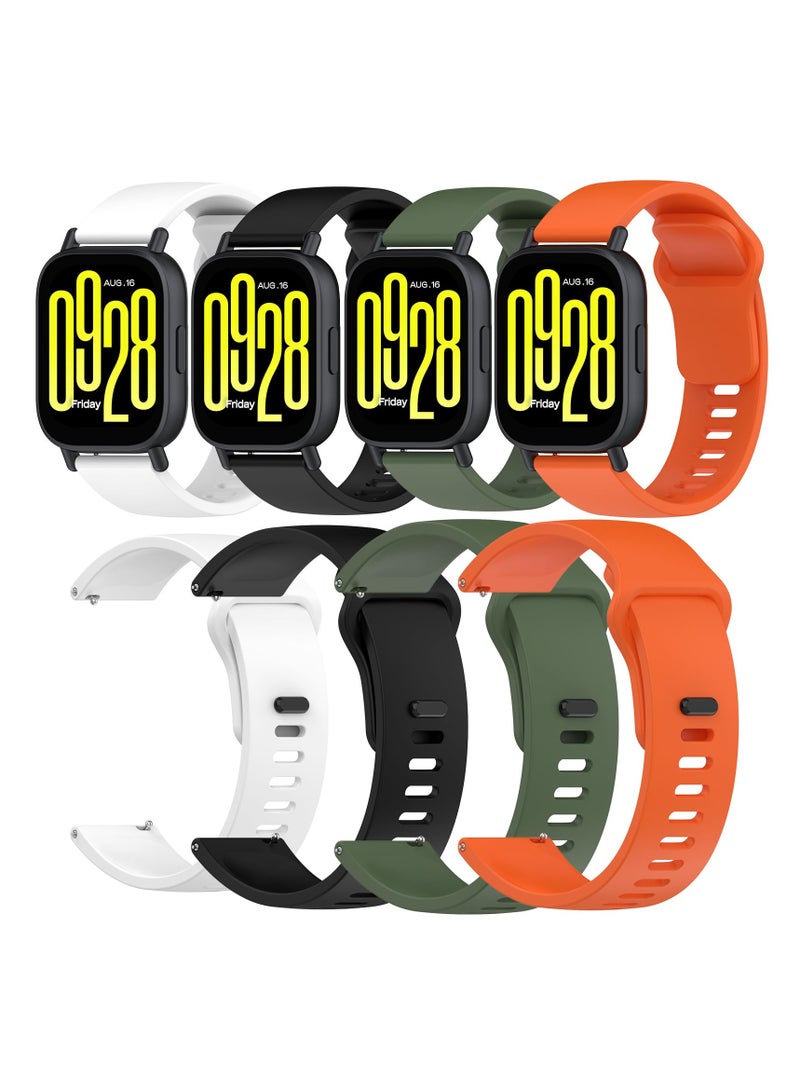 Anmi 4 Pcs Silicone Strap Compatible with Xiaomi Redmi Watch 5 Active/5 Lite Women's Straps, Replacement Strap for Redmi Watch 5 Active/5 Lite - Image 1