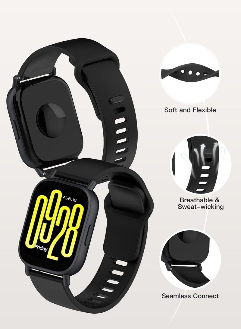 Anmi 4 Pcs Silicone Strap Compatible with Xiaomi Redmi Watch 5 Active/5 Lite Women's Straps, Replacement Strap for Redmi Watch 5 Active/5 Lite - Image 2