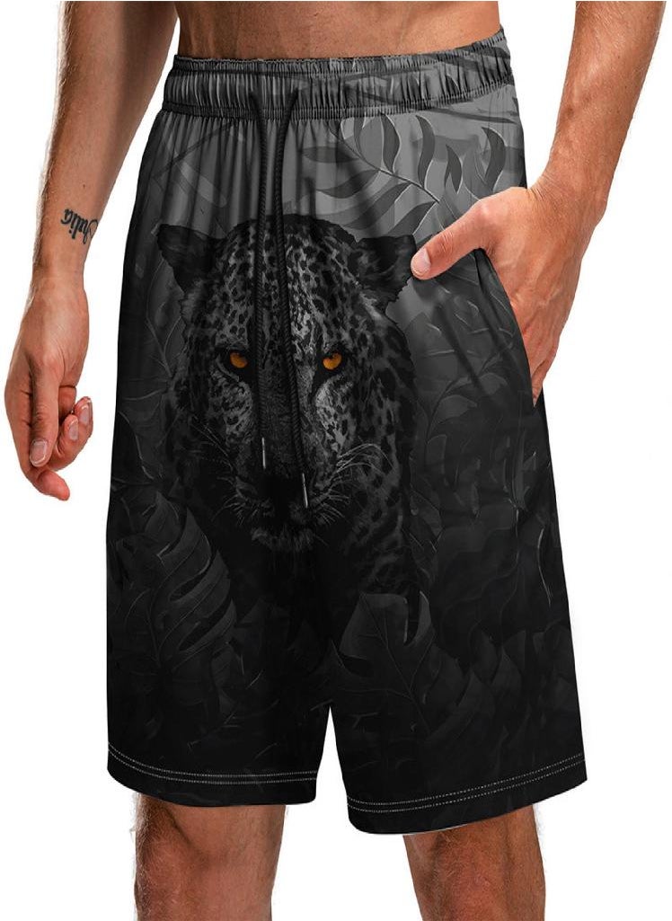 Eckek - Men's Summer Fun Beach Shorts Drawstring 3d Printed Shorts With Pockets - Image 1