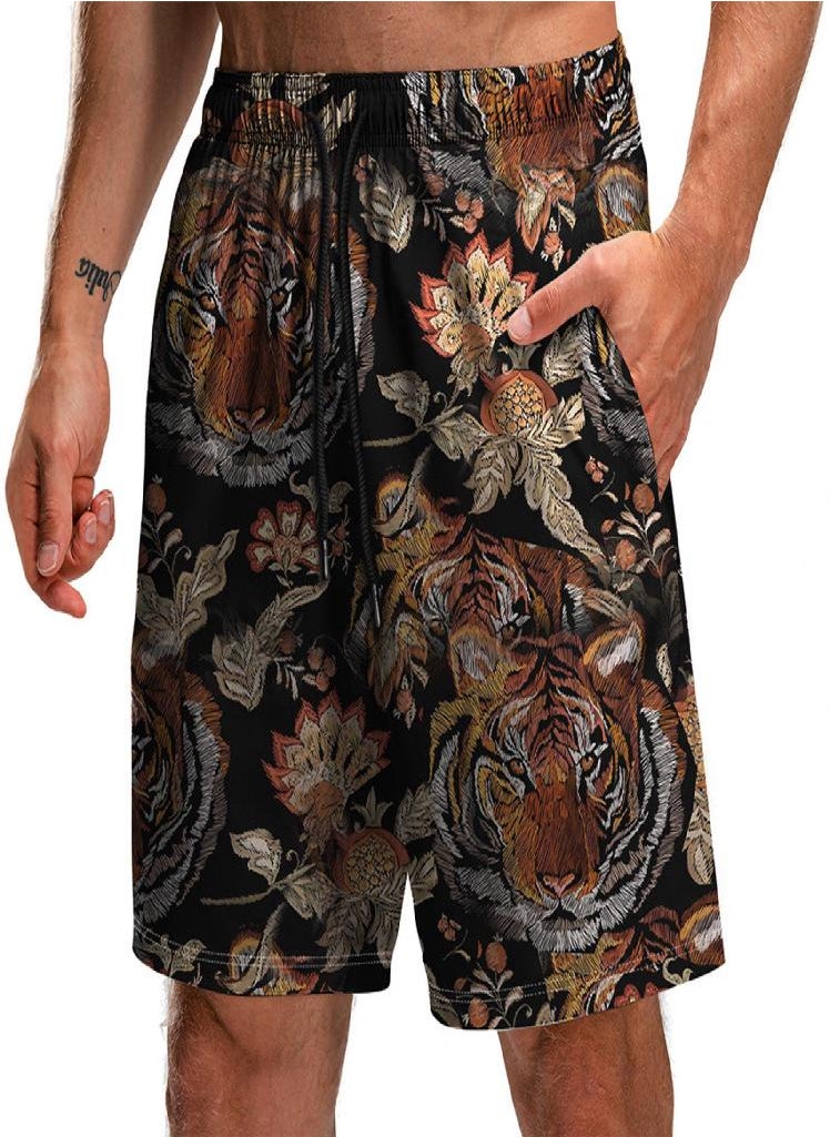 Eckek - Men's Summer Fun Beach Shorts Drawstring 3d Printed Shorts With Pockets - Image 1