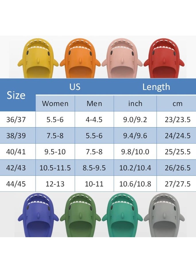 Shark Slides Thickness Upgrade Summer Cute Cartoon Shark Slippers for Women Men Non-Slip Open Toe Lightweight Sole Sandals Casual Unisex Beach Shoes - Image 2