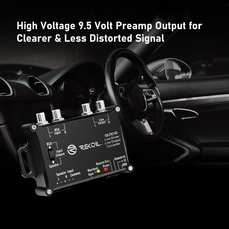 Recoil LOCD Active 2-Channel Line Output Converter Driver 2-in-1, 10V Line Output Signal with Auto Sense Remote Turn-on - Image 3