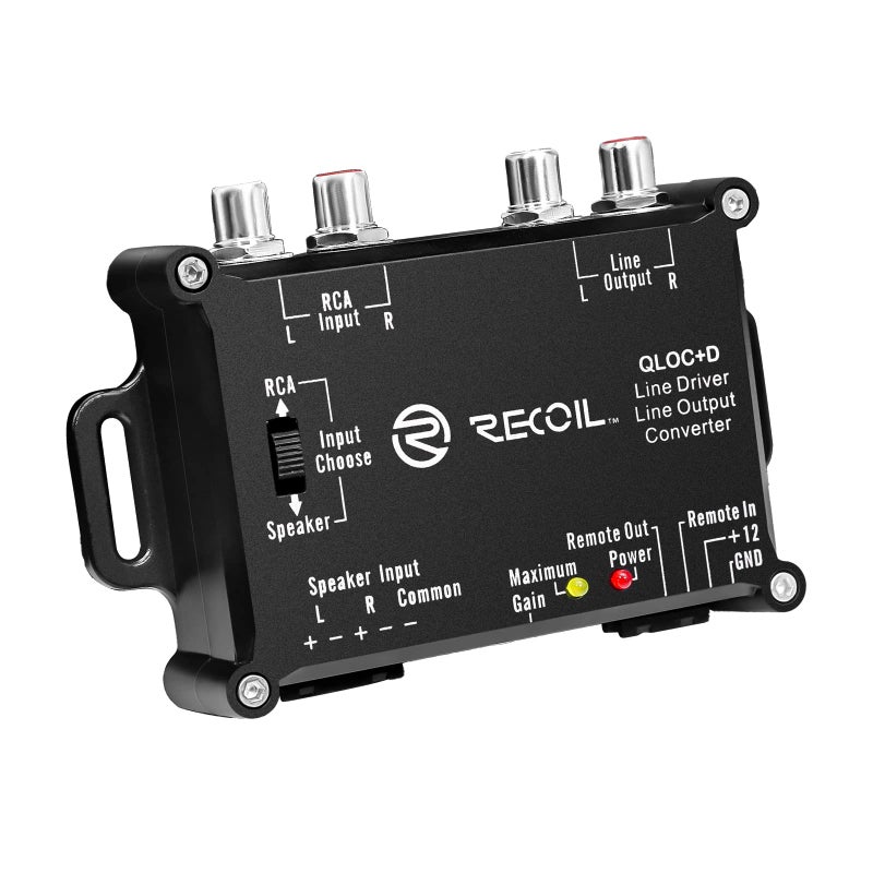 Recoil LOCD Active 2-Channel Line Output Converter Driver 2-in-1, 10V Line Output Signal with Auto Sense Remote Turn-on - Image 1